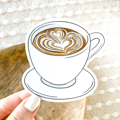 Latte Art coffee sticker